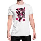 Camiseta T-Shirt Monster High Draculaura Flores Corações