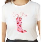 Camiseta T Shirt Off White Feminina Tendencia Contry Cherry