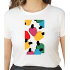 Camiseta T Shirt Off White Feminina Tropical Caju Colorido