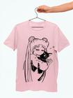 Camiseta T-shirt Serena E Luna - Usagi Sailor Moon (unissex)