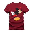 Camiseta T-Shirt Unissex Eestampada Algodão Mickey Beijinho