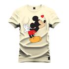 Camiseta T-Shirt Unissex Eestampada Algodão Mickey Beijinho