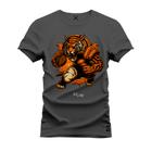 Camiseta T-Shirt Unissex Eestampada Algodão Tigre Basquete