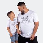 Camiseta Tal Pai Tal Filho Controle Player 1 e 2 Dia dos Pais