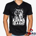 Camiseta Taylor Swift 100% Algodão Karma is a Cat Pop Geeko