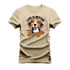 Camiseta Tecido Confortável Macio Estampada Beagle