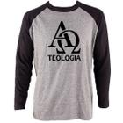 Camiseta teologia manga longa curso teologo blusa manga