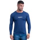 Camiseta Térmica Masculina Uv50+ Texas Farm - Uvm001 - Azul Marinho/ Branco