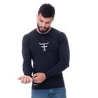 Camiseta Térmica Masculina Uv50+ Texas Farm - Uvm006 - Preto/ Branco