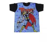 Camiseta Thor Desenho Clássico Vingadores Super Heróis Blusa Infantil Lu124 BM