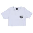 Camiseta Thrasher Skategoat Cropped Moletinho Branco