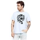 Camiseta Tigre Black Face Camisa Personalizada Blusa Adulto Algodão com Poliéster