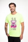 Camiseta Tô de Bacon a Vida - Amarelo Neon