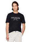 Camiseta Tommy Hilfiger com logotipo Big Hilfiger masculina 100% algodão