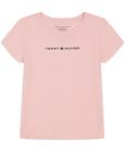 Camiseta Tommy Hilfiger Girls com logotipo de bandeira rosa tamanho 16