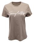 Camiseta Tommy Hilfiger Line com gola redonda feminina bronzeada XXL