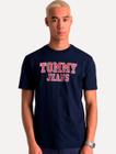 Camiseta Tommy Jeans Masculina Regular College Print Azul Marinho