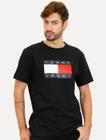 Camiseta Tommy Jeans Masculina Regular Skate Flag Preta