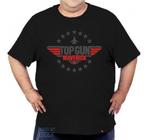 Camiseta Top Gun Marverick Plus Size Filme Clássico Anos 80