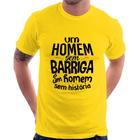 Camiseta Um homem sem barriga é um homem sem história - Foca na Moda