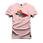 Camiseta Unissex Algodão Estampada Premium Confortável Urso Man