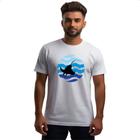 Camiseta Unissex Animais marinhos arraia silhueta sunset