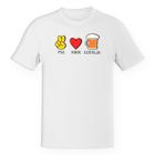 Camiseta Unissex Divertida Paz Amor Cerveja