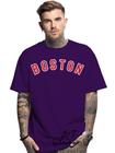 Camiseta unissex estampada Boston 02 Owversize 100% Algodão Malha 30.1 Camiseta masculina e Feminina