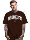 Camiseta unissex estampada Brooklyn 04 Owversize 100% Algodão Malha 30.1 Camiseta