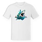 Camiseta Unissex Megalodonte aquarela 3