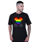 Camiseta Unissex Mickey Colorido LGBT