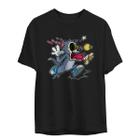 Camiseta Unissex Preta e Branca do Personagem Tom Desenho Animado Tom E Jerry