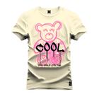 Camiseta Urso Cool Movie Plus Size Gola Redonda Estampada Varias Cores