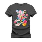 Camiseta Urso Florzão Cabluloso Plus Size Extra Grande Estampada Varias Cores