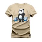 Camiseta Urso Pesos Plus Size Grande Gola Redonda Estampada Varias Cores