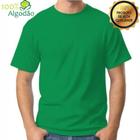 Camiseta Verde Camisa Masculina Básica 100% Algodão 30.1 Premium