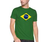 Camiseta Verde Com Bandeira Do Brasil