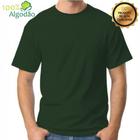 Camiseta Verde Musgo Militar Camisa Masculina Básica 100% Algodão 30.1 Premium