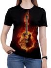 Camiseta Violão Feminina blusa Guitarra Musica Louvor est2