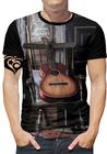 Camiseta Violão PLUS SIZE Masculina Guitarra Musica est3