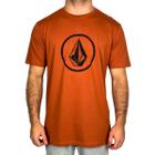 Camiseta Volcom Circle Stone Ferrugem