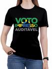 Camiseta Voto Impresso Auditavel Feminina Brasil blusa Preto