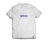 Camiseta Wiser Masculina 100% Algodão Branco - Azul