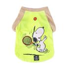 Camiseta Zooz Pets Snoopy Beach Tennis Verde Neon para Cães - Tamanho P