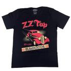 Camiseta Zz Top Eliminator Blusa Adulto Unissex Banda de Rock Bo590