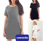 Camisetão Feminino Tecido Fino Confortável Streetwear