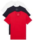 Camisetas íntimas masculinas de algodão Tommy Hilfiger clássicas com decote em V x3