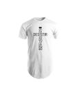Camisetas Masculina Longline Swag Oversize Camisas Estampada Básica Algodão Blusas Cruz Gospel Evangélica Cristão