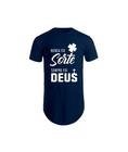 Camisetas Masculinas Longline Swag Oversize Camisas Estampada Básica Algodão Blusas Cruz Gospel Evangélica Cristão Presente