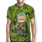 Camisetas Poliéster 100% Estampadas Anime One Piece Top Full